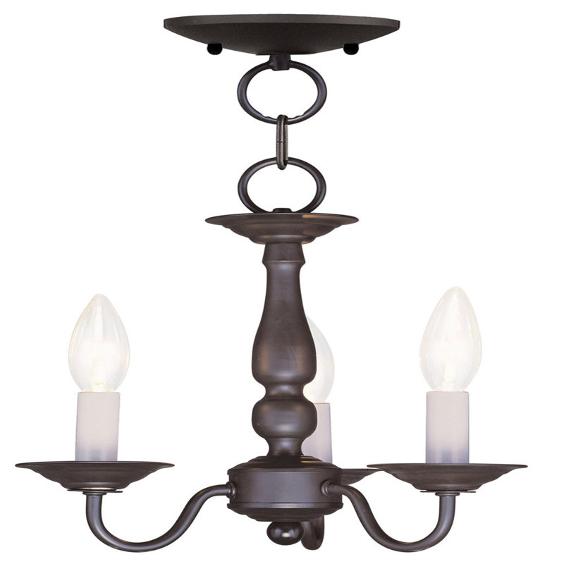 3 - Light Steel Chandelier
