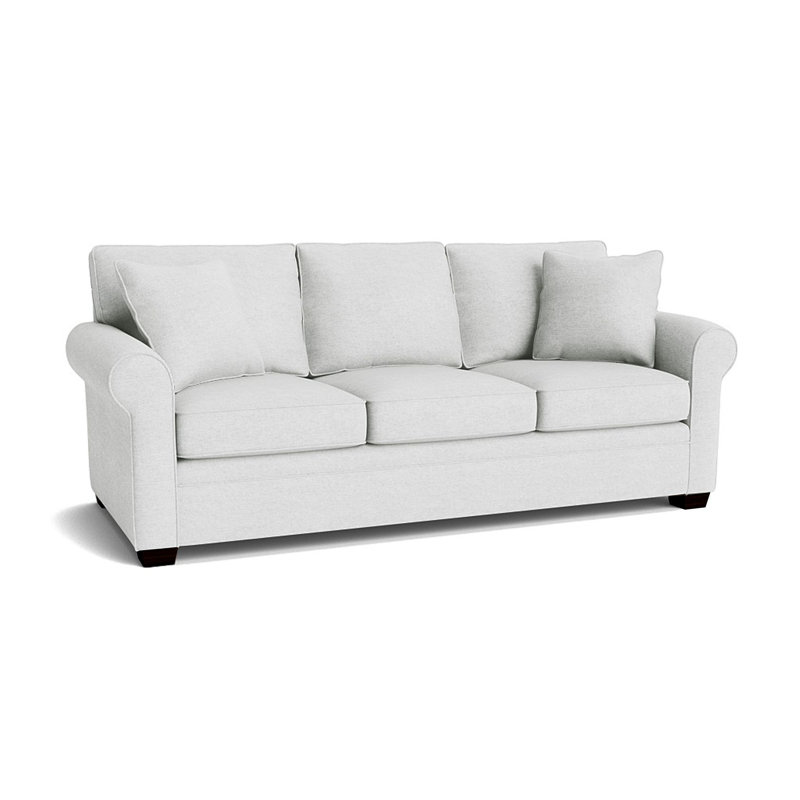 Quaker Upholstered 84'' Sofa, Espresso, Jango Snow