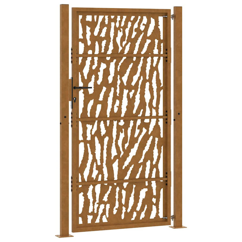 Trace en acier vieilli vidaXL 105x205 cm, Brun, 39,4 po x 78,7 po
