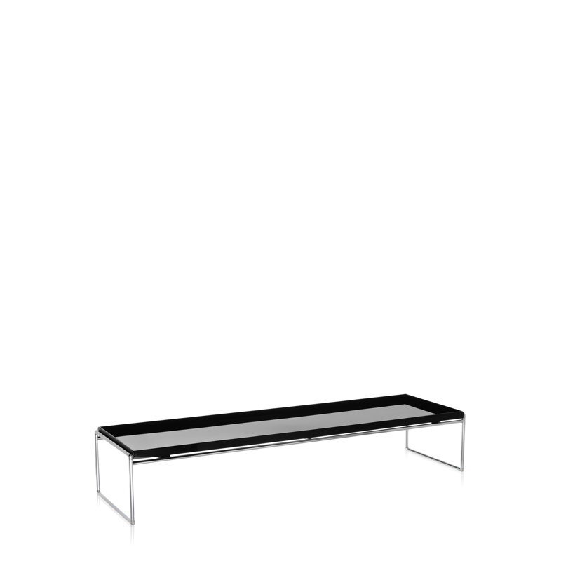 Trays Coffee Table, Black, 10" H x 55.12" L x 15.75" W