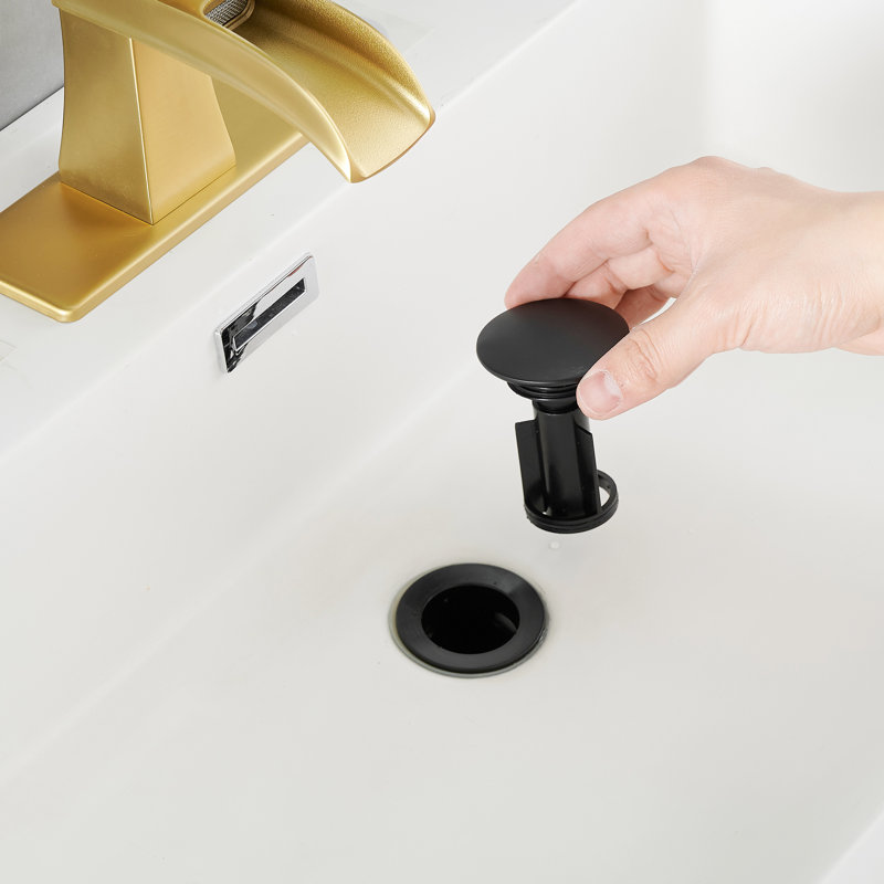 Single-Hole Bathroom Faucet, Brushed Gold