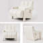Chaise d'appoint moderne rembourrée, tissu en lin confortable avec coussin pour le salon, la chambre à coucher. Lin-115685291