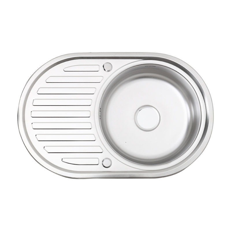 Belfry Kitchen Shayne 500mm W Single Bowl Stainless Steel Kitchen Sink with 2 Faucet Holes