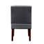 Ensemble de 2 chaises d'appoint en tissu avec table ronde en bois-1411992425