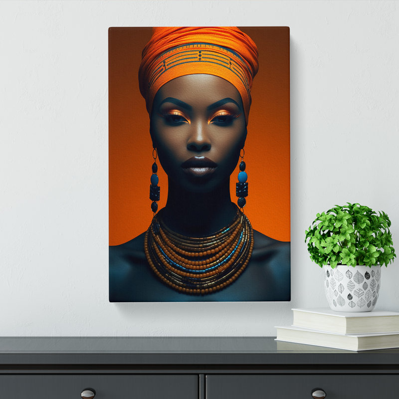 African Woman Minimalism No.2 - No Frame Print, 76cm H x 50cm W x 3cm D