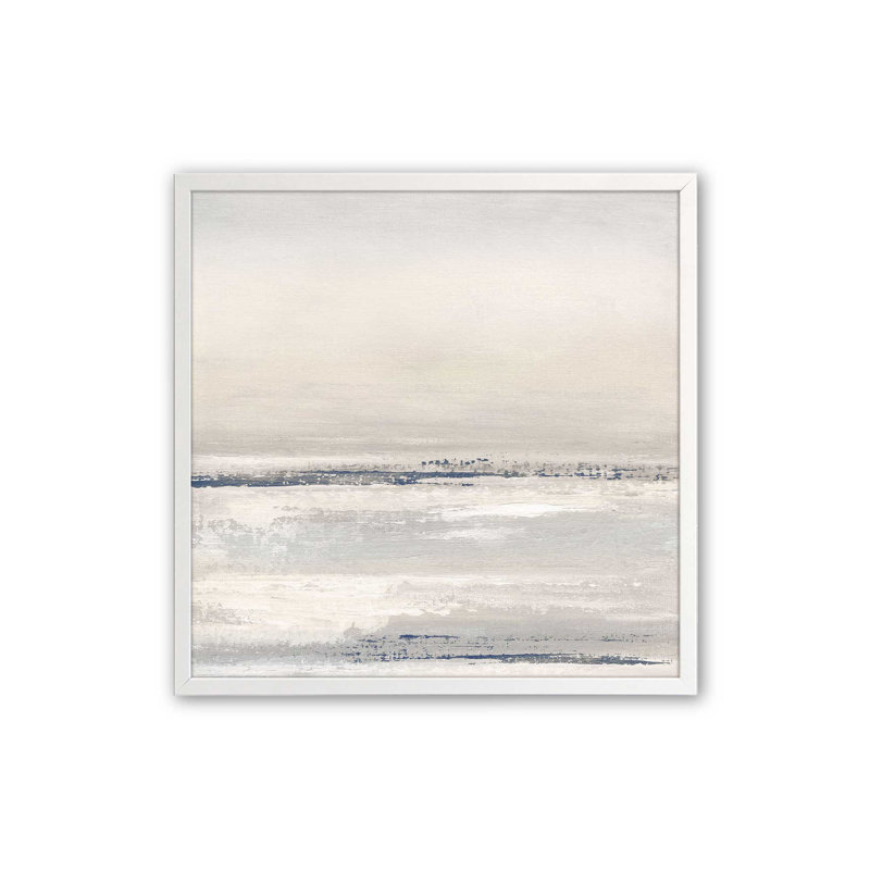 Impression abstraite Ethereal Tide v2, Papier avec cadre simple opaque blanc, H 17,75 po x l 17,75 po x P 1,25 po, 1