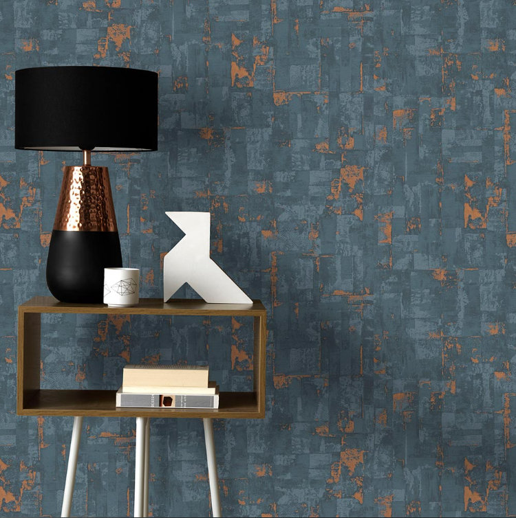 Geometric Roll, Blue/Orange