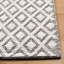 Tapis géométrique en laine tissé à la main ivoire / brun-818927182