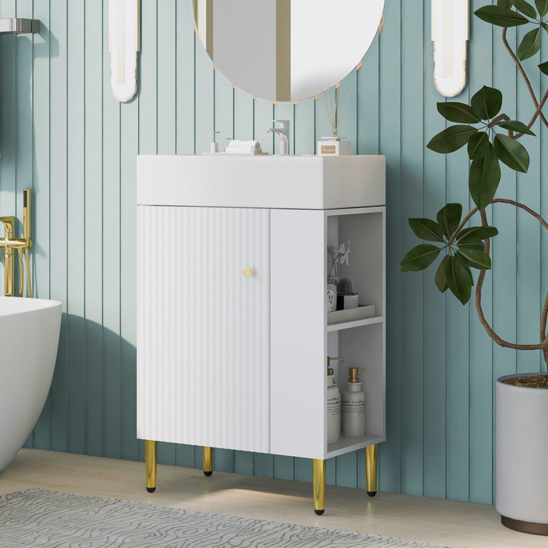 Ensemble de meuble-lavabo simple avec plateau Metivier