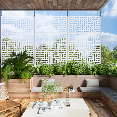 72"H×47"W×16"D Outdoor Metal Privacy Screen