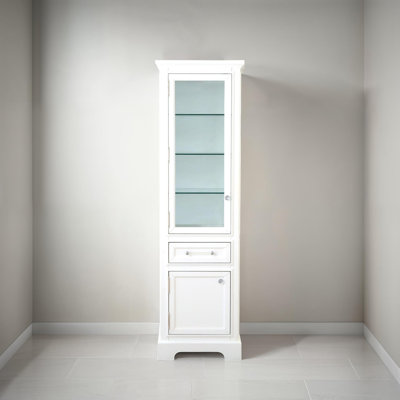 Anchita Solid Wood Frame Linen Cabinet