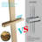 Modern Square Flat-headed Handheld Shower System Wall-mounted Single Handle with Slide Bar，Brushed Gold-121012021
