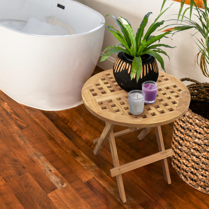 20'' W Wood Shower Bench