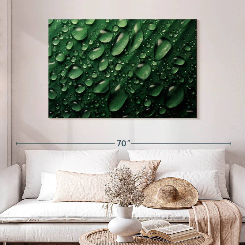 Harnek Leaf Water Droplets, 32" H x 48" W
