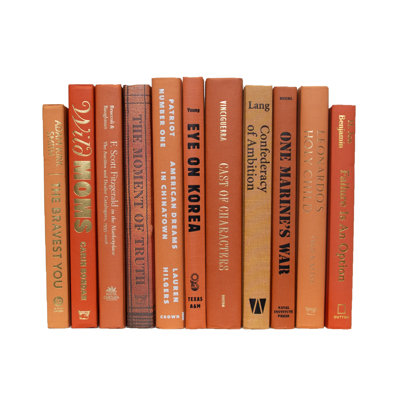 Livres décoratifs - Ensemble de livres Canyon - 1 pied de livres orange