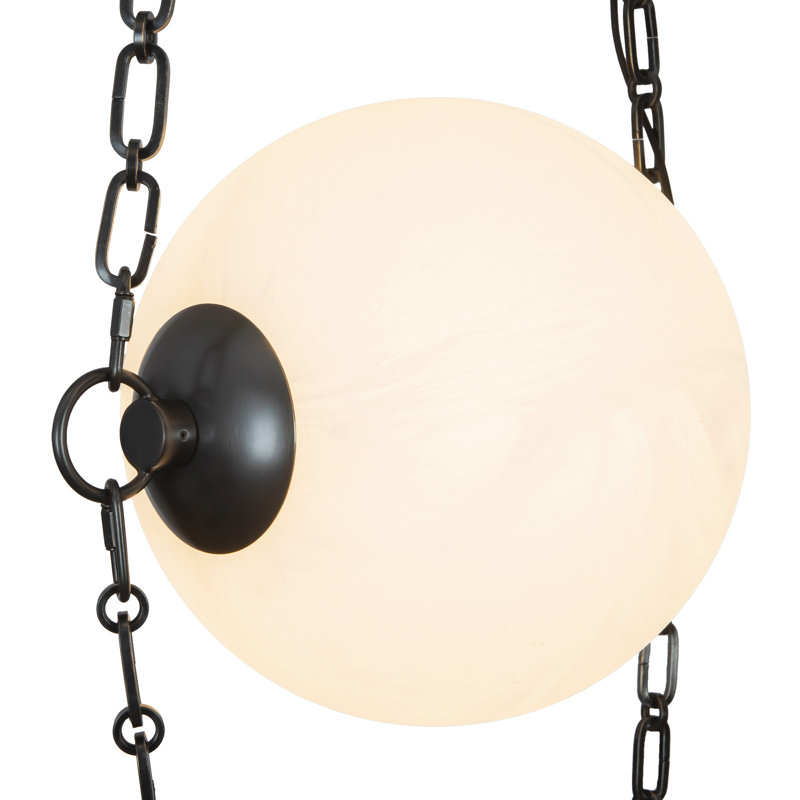 Petra  3 Light Black dimmable LED Chandelier, 10-in, Oil Rubbed Bronze