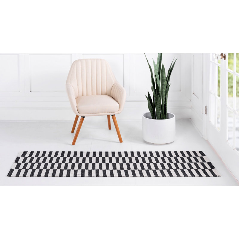 California Cotton Striped Indoor Rug, Runner 2'2" x 6'