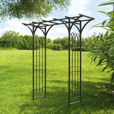 Piermont 192 cm W x 66 cm D Steel in Black