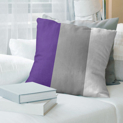 Leather/Suede Reversible Throw Pillow