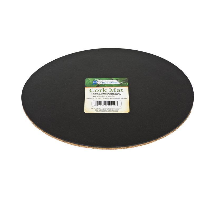 Sous-verre tapis de liège, H 0,3 po x l 10 po x P 10 po
