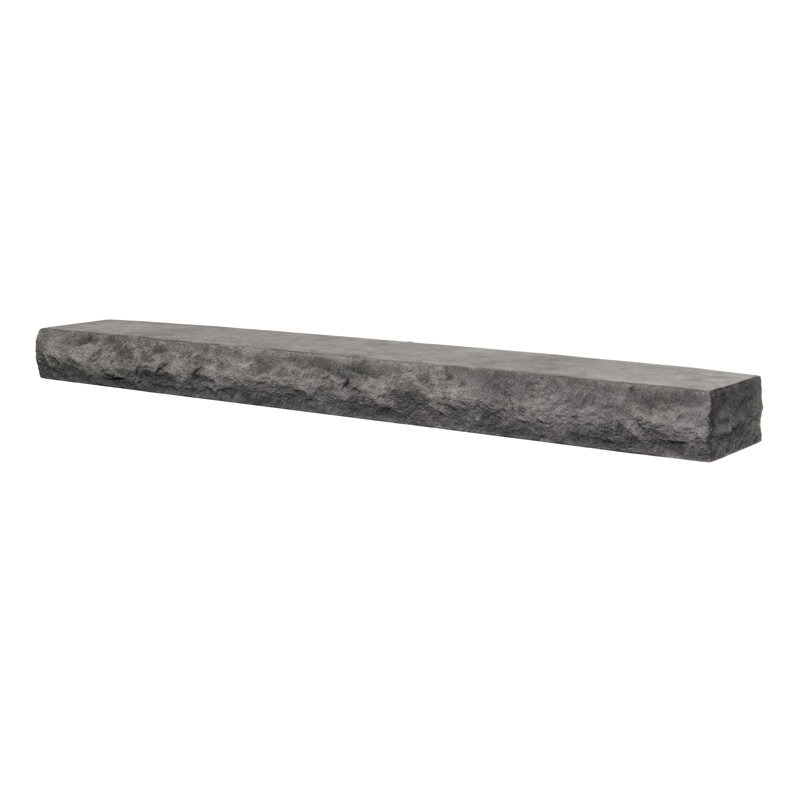 Natural Cut Stone Edge Non-Combustible Mantel Shelf, 72", Greystone