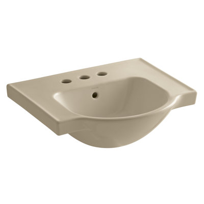 Veer Ceramic Pedestal Bathroom Sink with Overflow