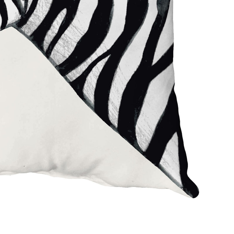 Housse et insert de coussin zébré carré, 16" x 16"