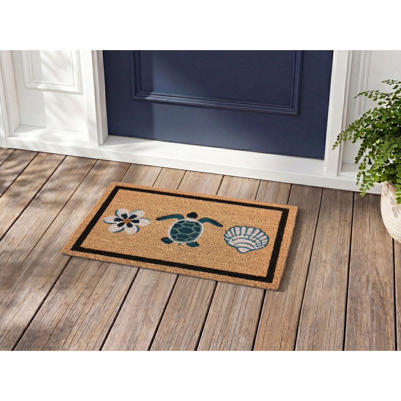 PANABO Non-Slip Floral and Abstract Doormat