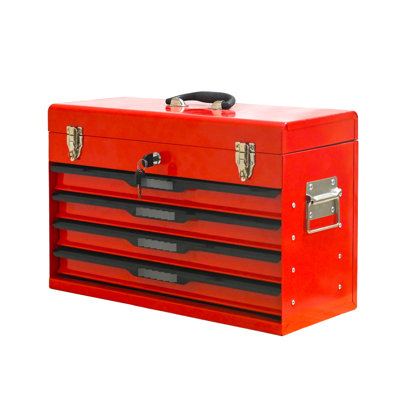 20 - Inch Steel Tool Storage Cabinet With Drawers, Bearing Slide Rails And Metal Lock Closure For Secure Tools