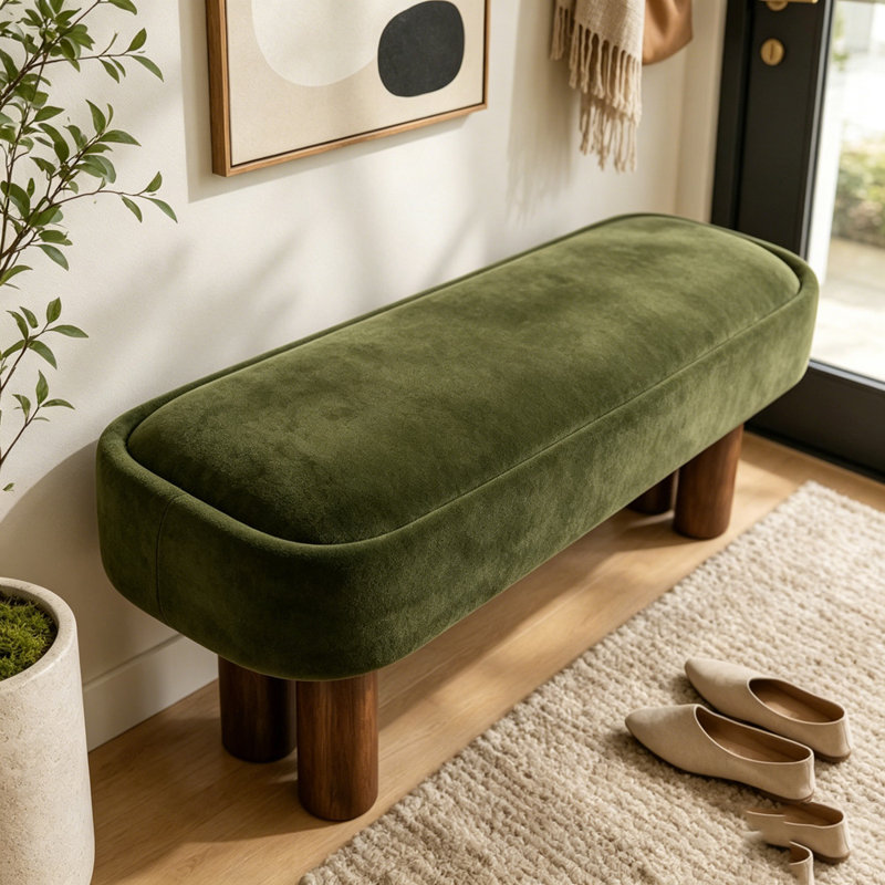 Banc rembourré 51,57 L, Vert