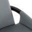 Chaise en similicuir gris et bambou