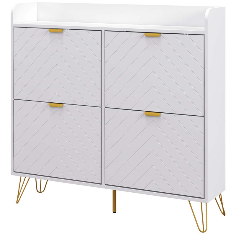 16 Pair Flip Down Shoe Storage