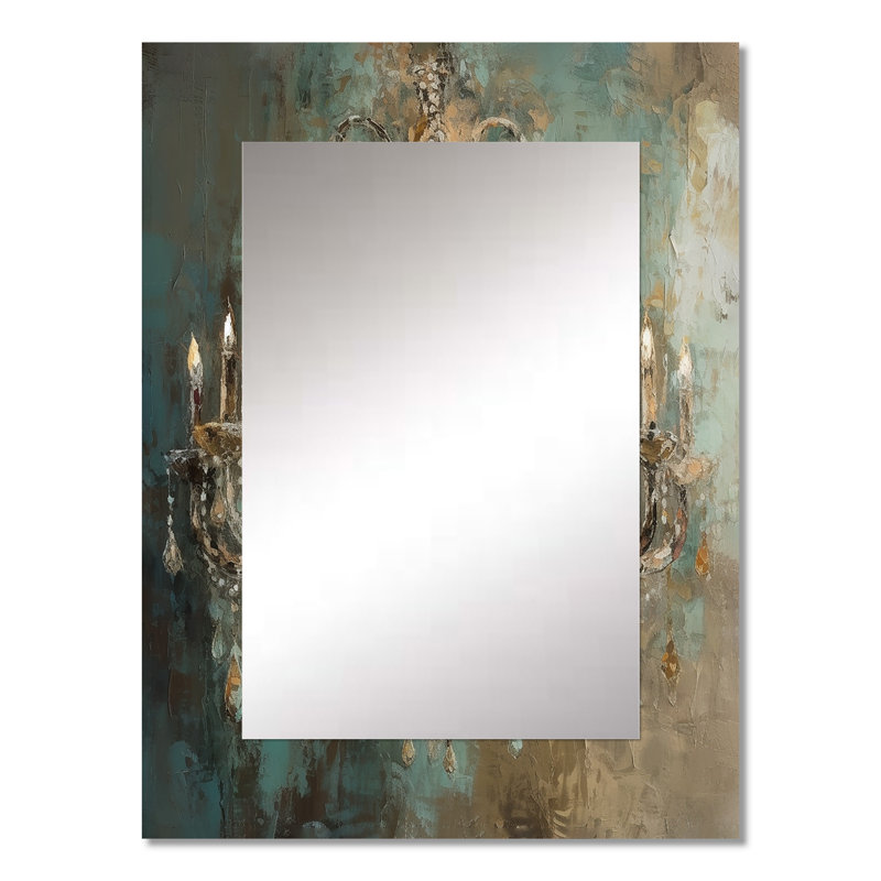 Grand Chandelier Showcase III - miroir lustre tendance, miroir décoratif Glam, 32 po x 24 po