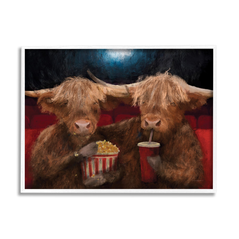 «Stupell Industries Bétail au cinéma», estampe numérique par Kamdon Kreations, H 11 po x l 14 po x P 1,5 po
