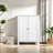 Bathroom Floor Storage Cabinet, 3 Layer Storage Unit With 2 Adjustable Shelf And Double Door
