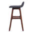 2 revêtement de style Mid-Century moderne, gris anthracite, aspect noyer, structure en bois d'hévéa (2) et noyer