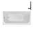 Streamline 66 in. x 32 in. Acrylic Left-Hand Drain Alcove Bathtub in Glossy White With External Drain-101699009