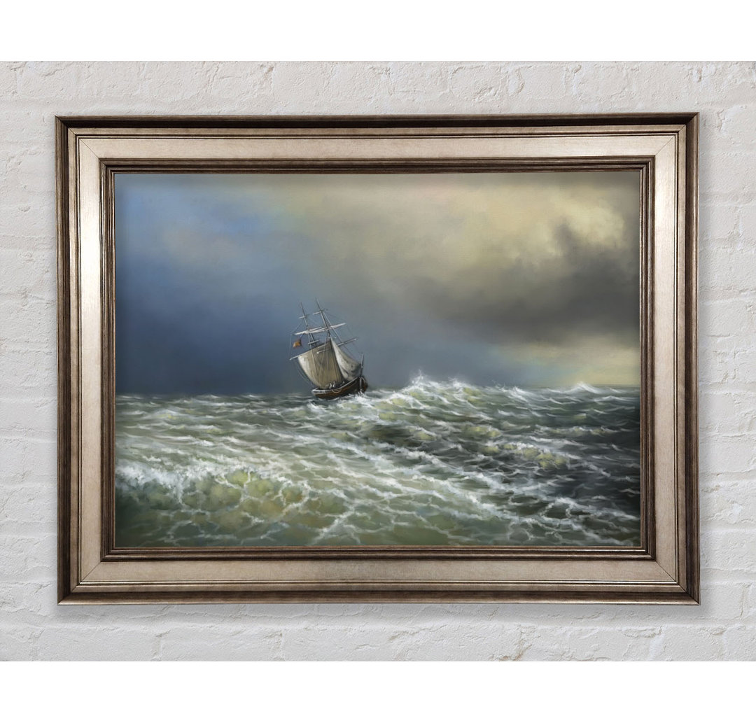 Rough Seas Ship - Bilderrahmen Kunstdrucke