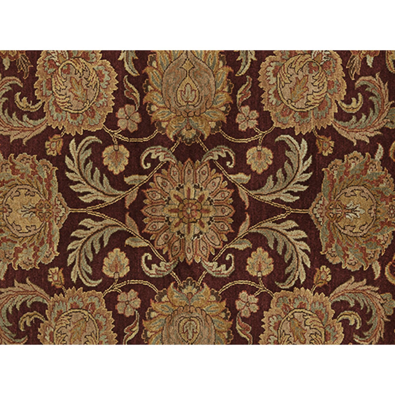 High-Quality Hand-Knotted Red And Blue Area Rug, Rectangle 8'3" x 9'11"