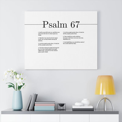 God Be Merciful Unto Us Psalm 67 1 Piece Wrapped Canvas Wall Art