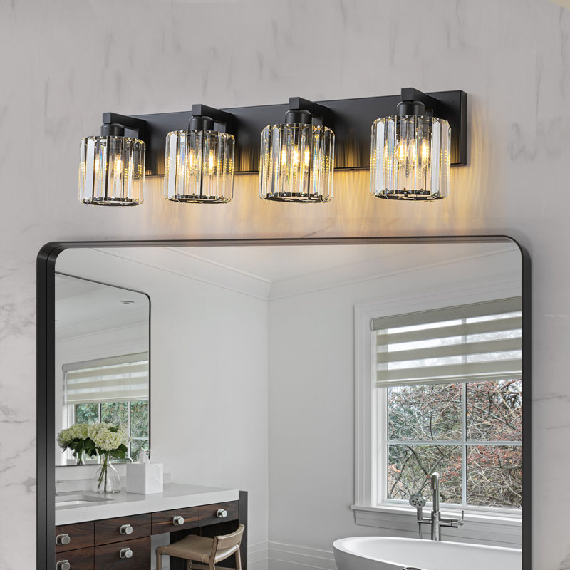 Éclairage pour meuble-lavabo Paislyn, Noir mat, 4