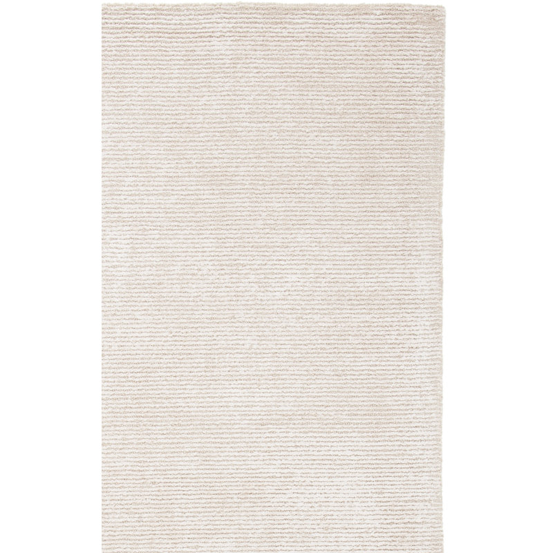 Tapis beige touffeté à la main en laine de viscose / laine Lutalo, Rectangle 11 pi x 15 pi
