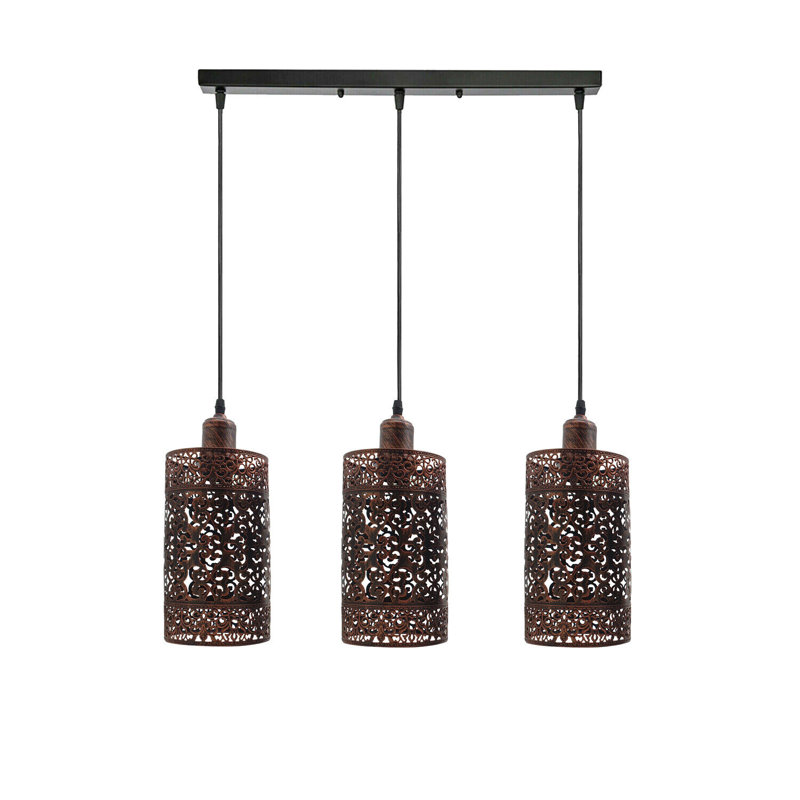 Lulette 3 - Light Kitchen Island Pendant, Rustic Red