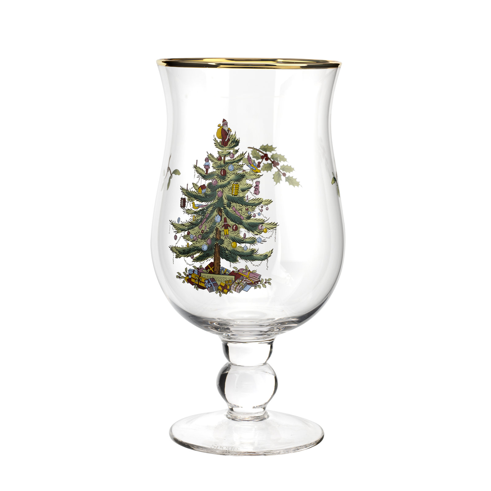 Spode Christmas Tree Tulip Glasses