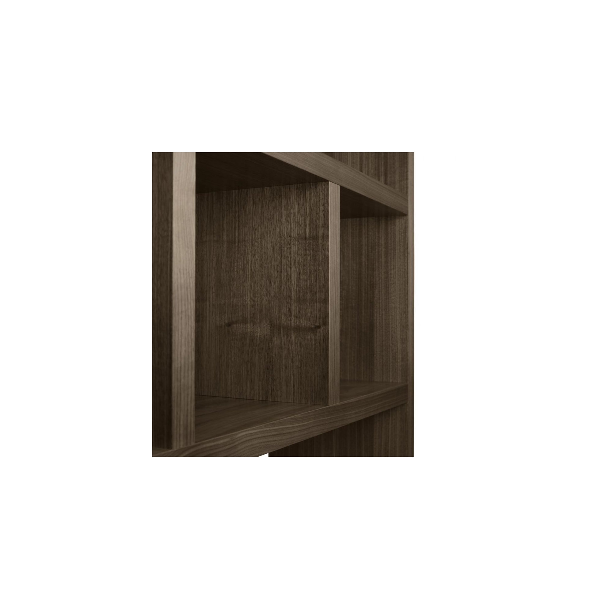 Stetson Wide Bookcase, Walnut, (4 Shelves) 63" H x 59" W x 13" D