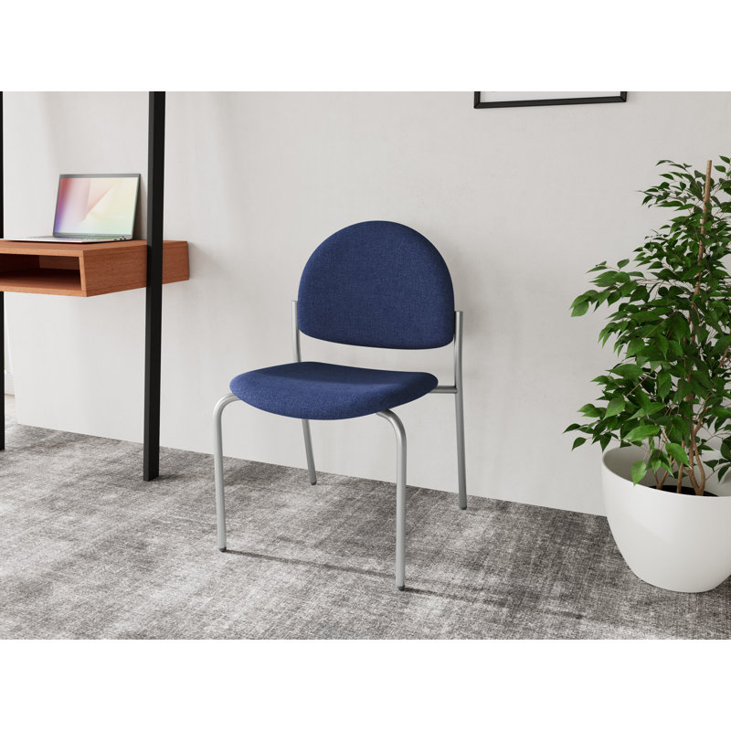 Chaise d'invité sans accoudoir Chat Chat, Argent, Amiral Archetype