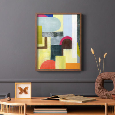 City of Rainbows I, reproduction encadrée - bois massif