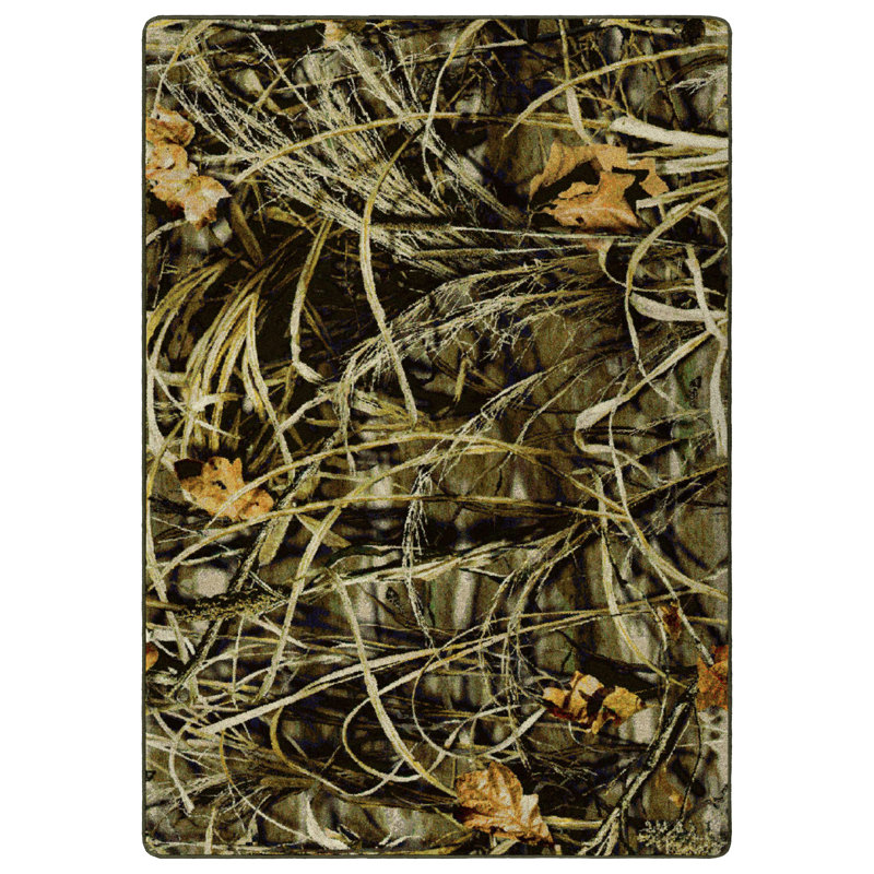 Realtree MAX-4 Camouflage Synthetic Rectangular Area Rug