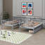 Lit superposé simple au-dessus de simple avec tiroirs doubles, configuration de lit simple transformable-1084814376
