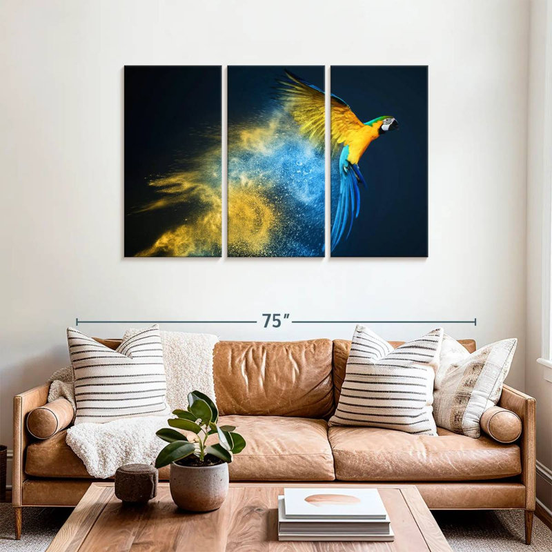Colorful Parrot, 36" H x 57" W